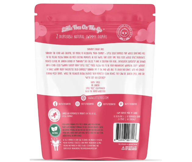 Little Toes® Natural Swim Diapers — On-the-Go 2 Pack