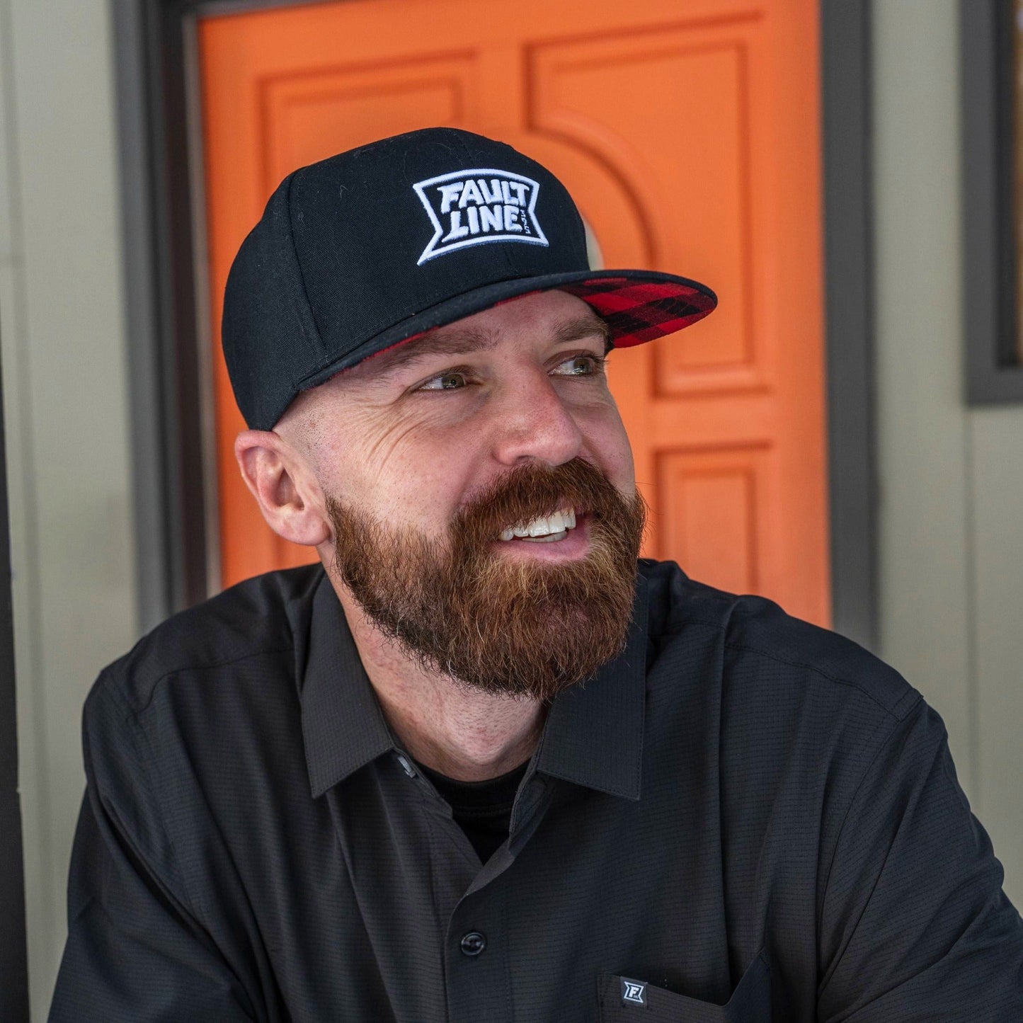 Buffalo Check Snapback - Black