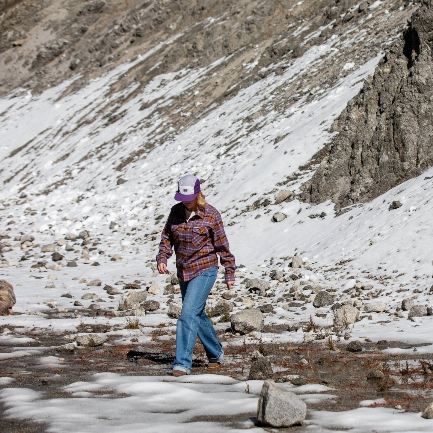 Women's Highland Tech Flannel - Lilac/Gold/Black