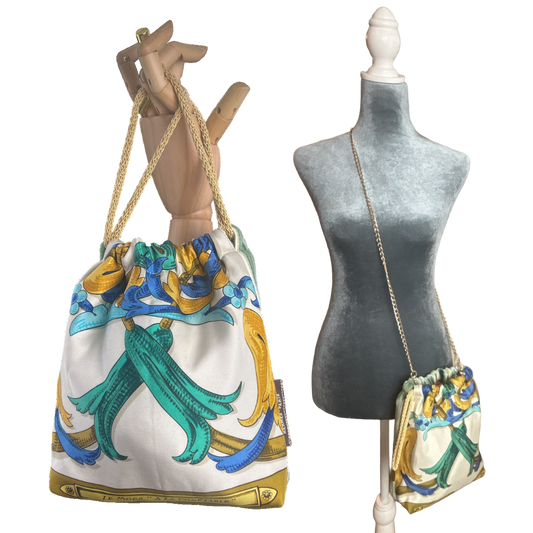 Mors a la Conetable Vintage Scarf Drawstring Crossbody Bag