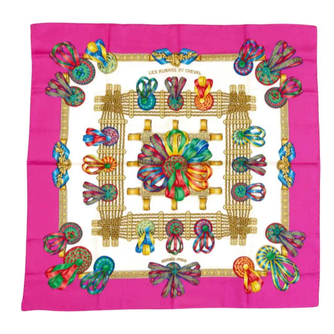 Rubans du Cheval Fuchsia Vintage Scarf Crossbody Bag