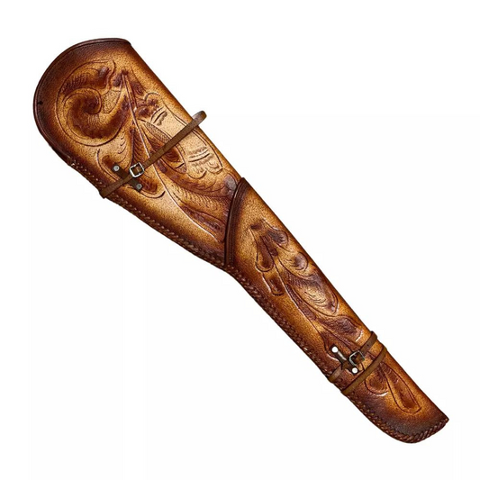 Mexican Leather Rifle Scabbard / Shotgun Sleeve- Brown