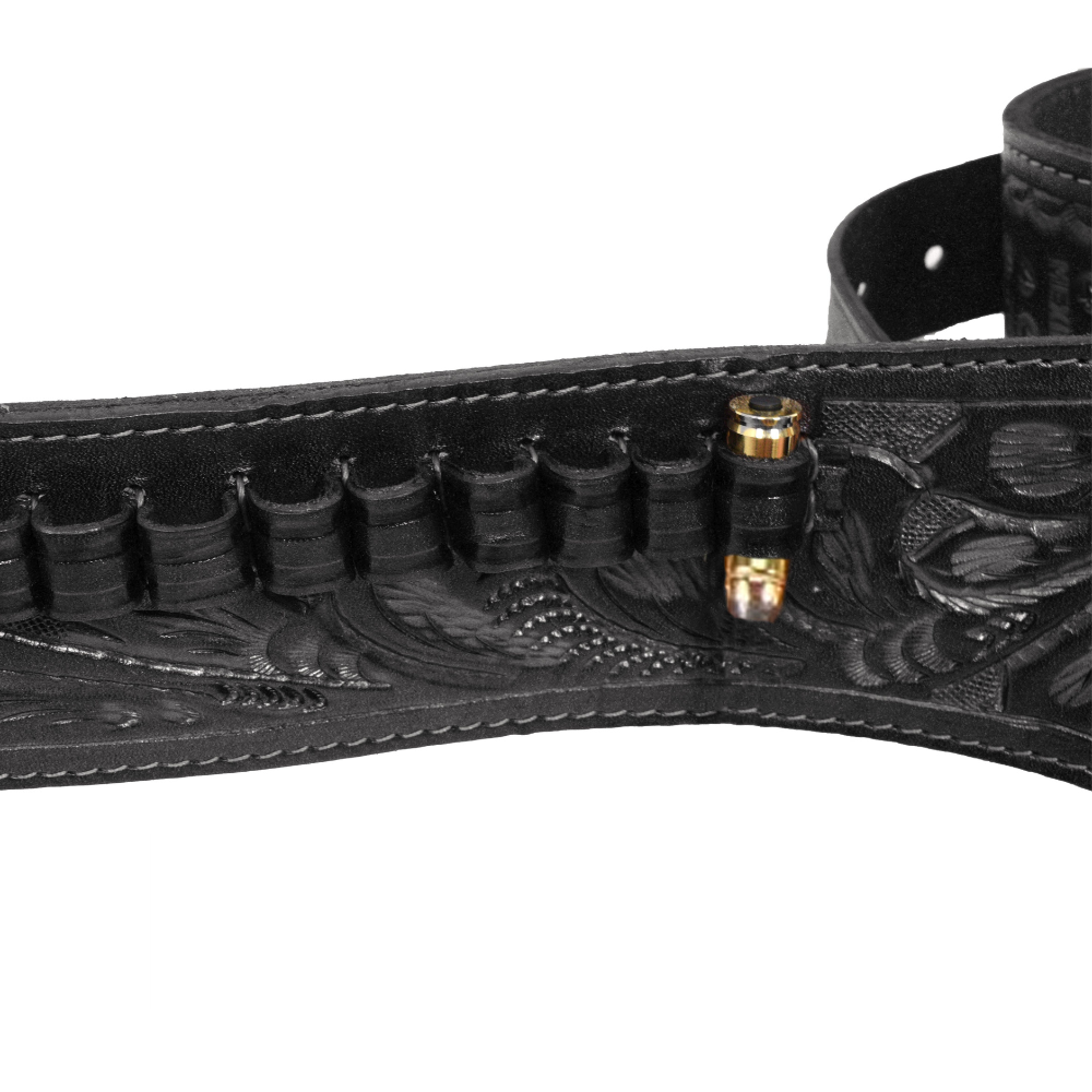 44/45 Caliber Revolver Leather Holster Belt - Black - Osadia Concept Store