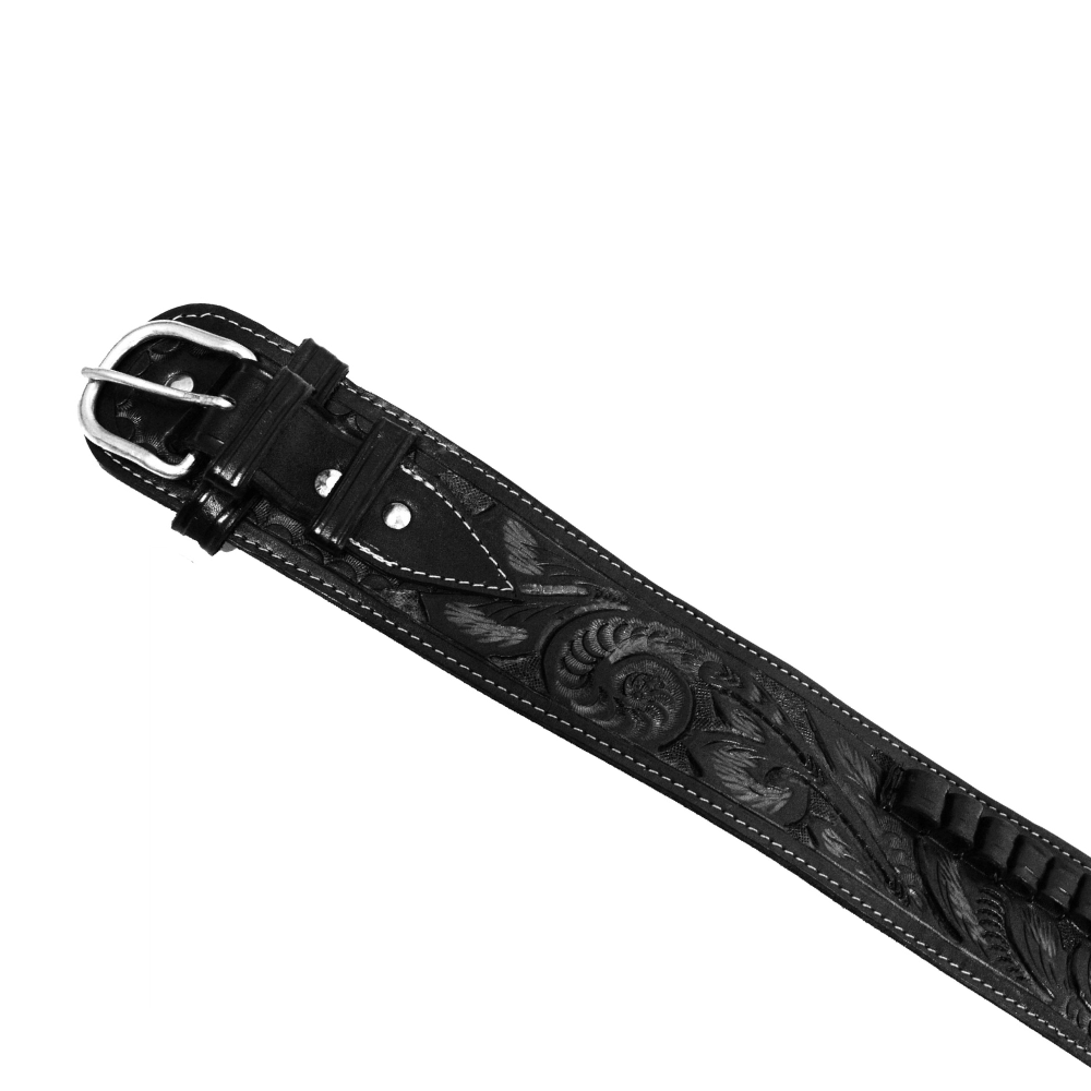 44/45 Caliber Revolver Leather Holster Belt - Black - Osadia Concept Store