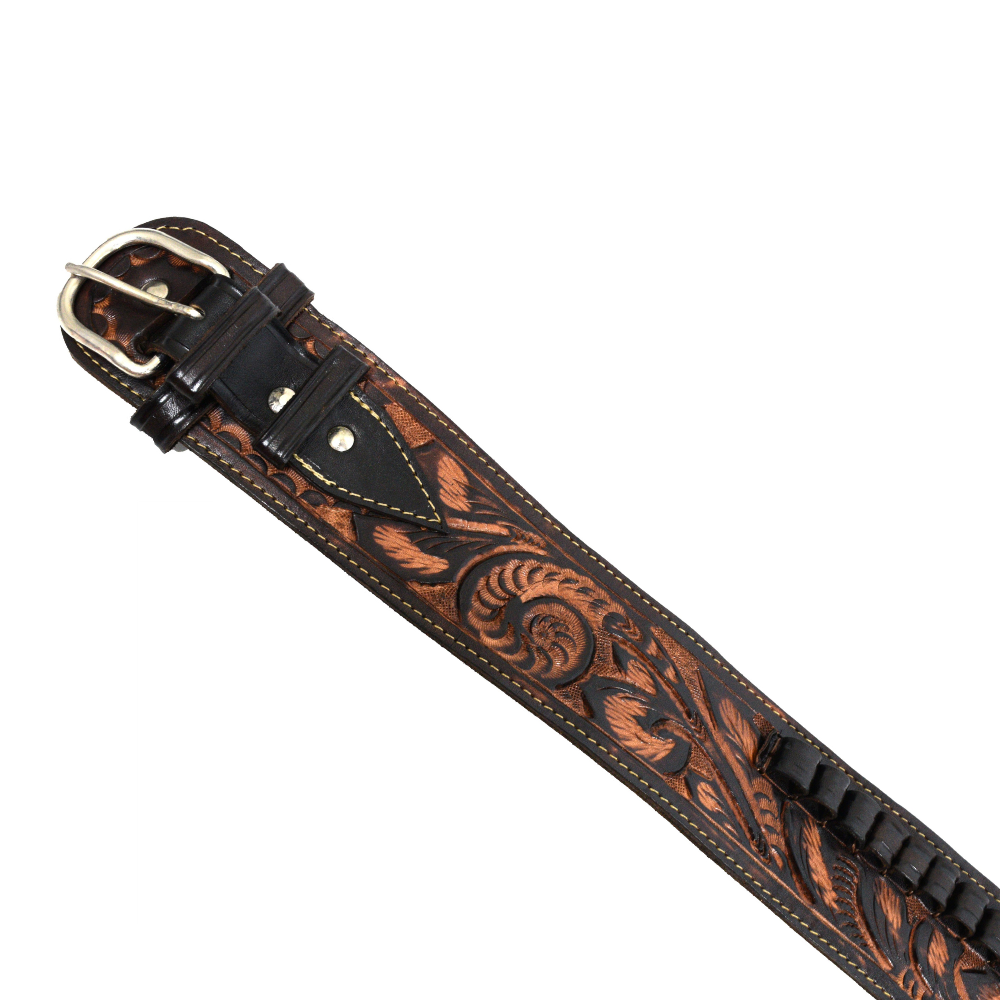 22 Caliber Western Leather Holster Belt - Brown - Osadia Concept Store