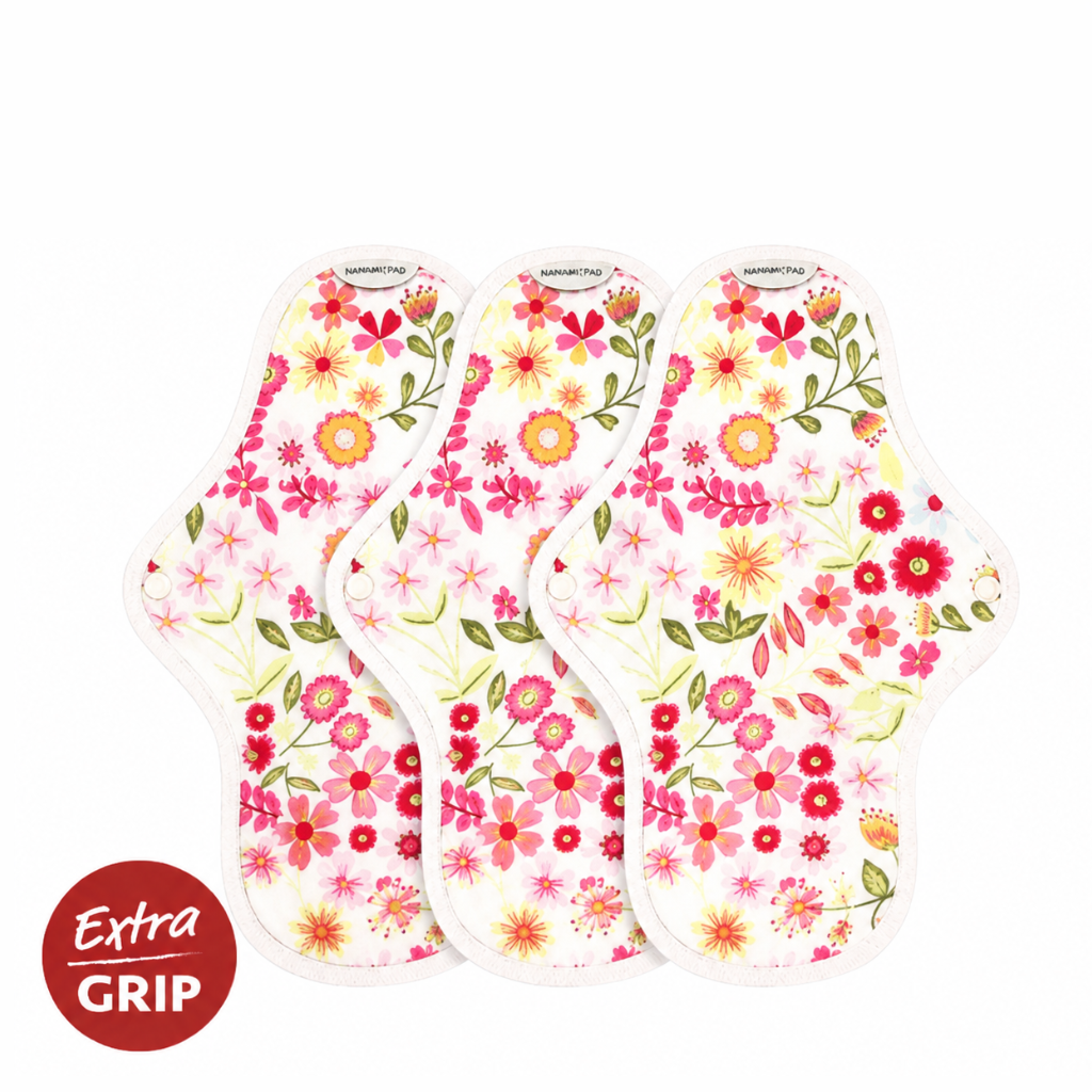 Organic Reusable Cotton Period Pads - 3 Medium Pads