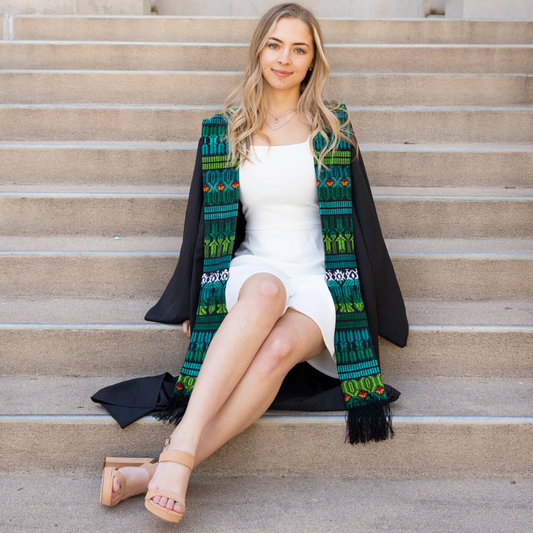 Green Brocaded Stole