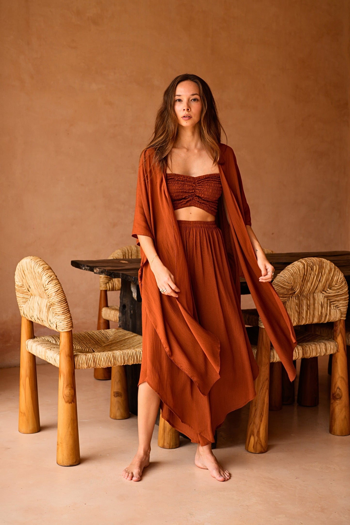 Kaia Flowy Kimono Wrap Duster