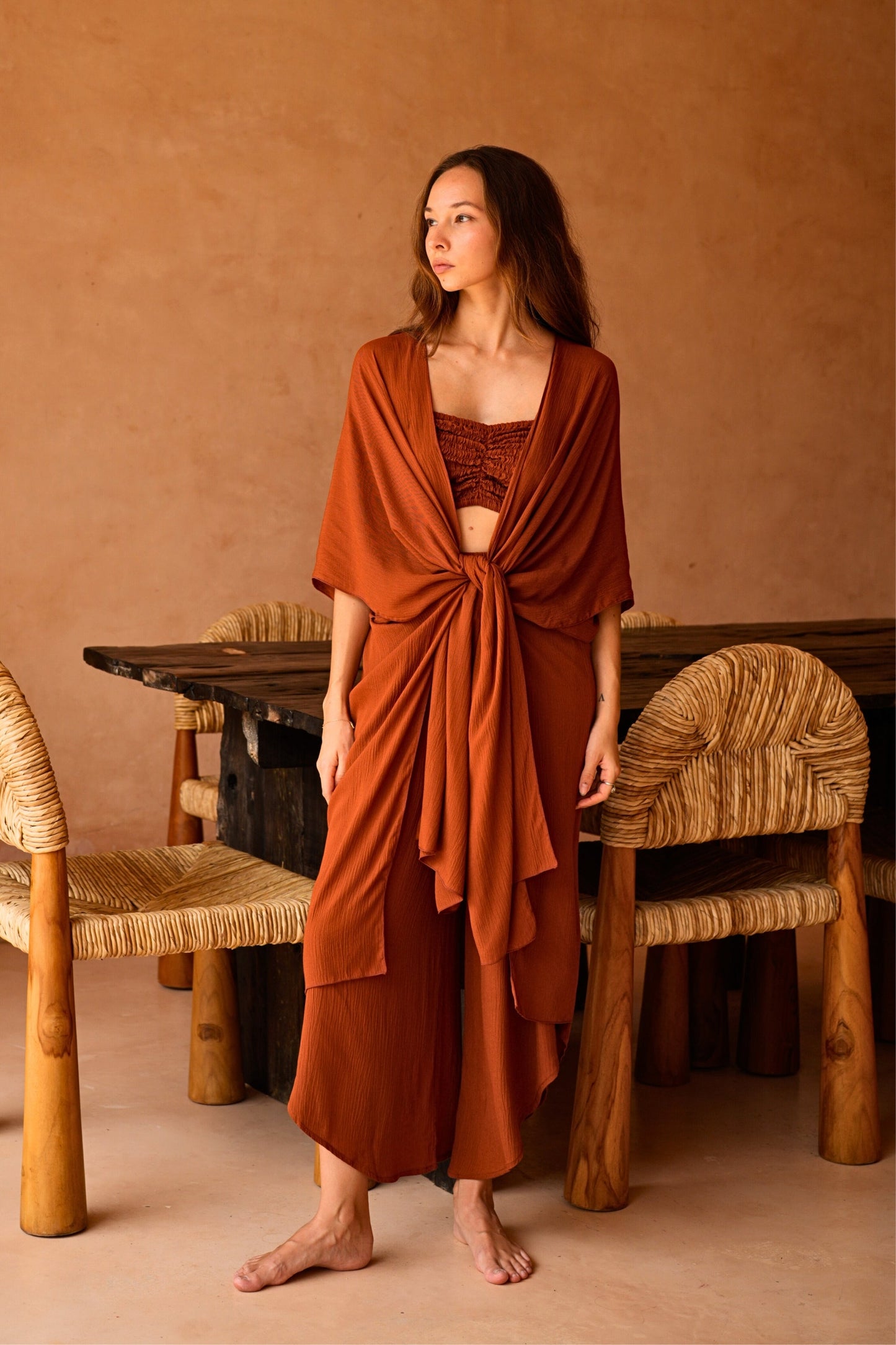 Kaia Flowy Kimono Wrap Duster