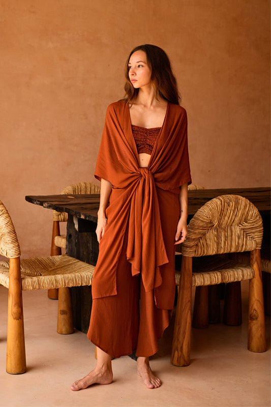 Kaia Flowy Kimono Wrap Duster