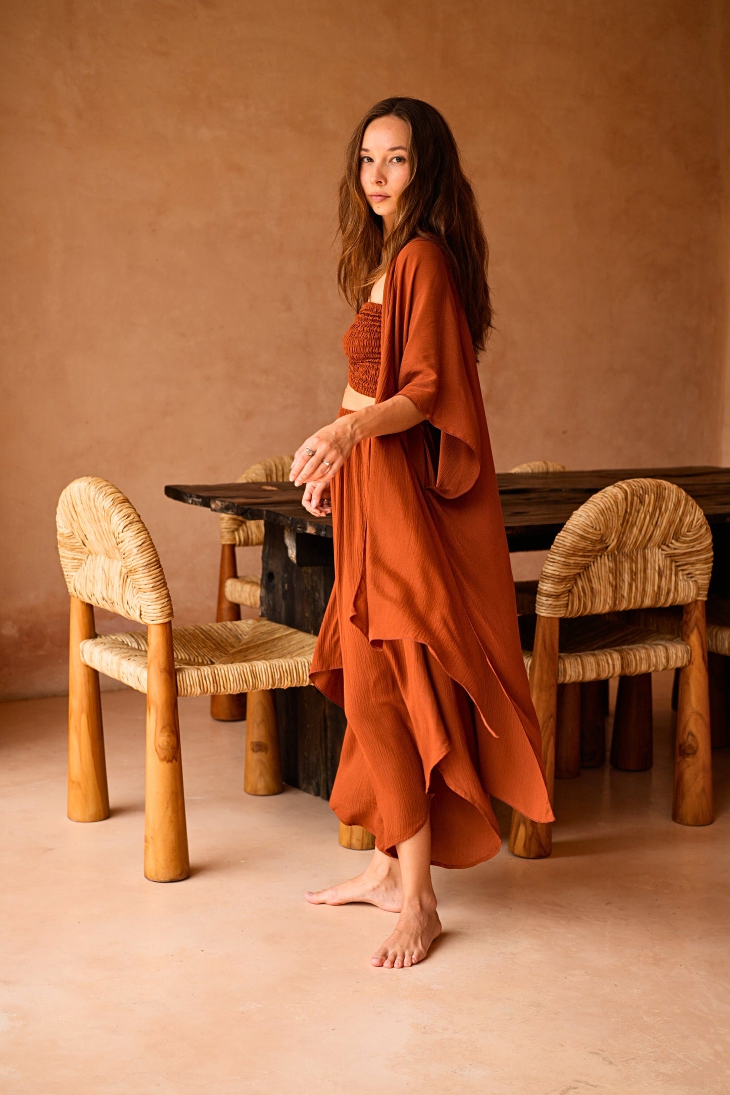 Kaia Flowy Kimono Wrap Duster