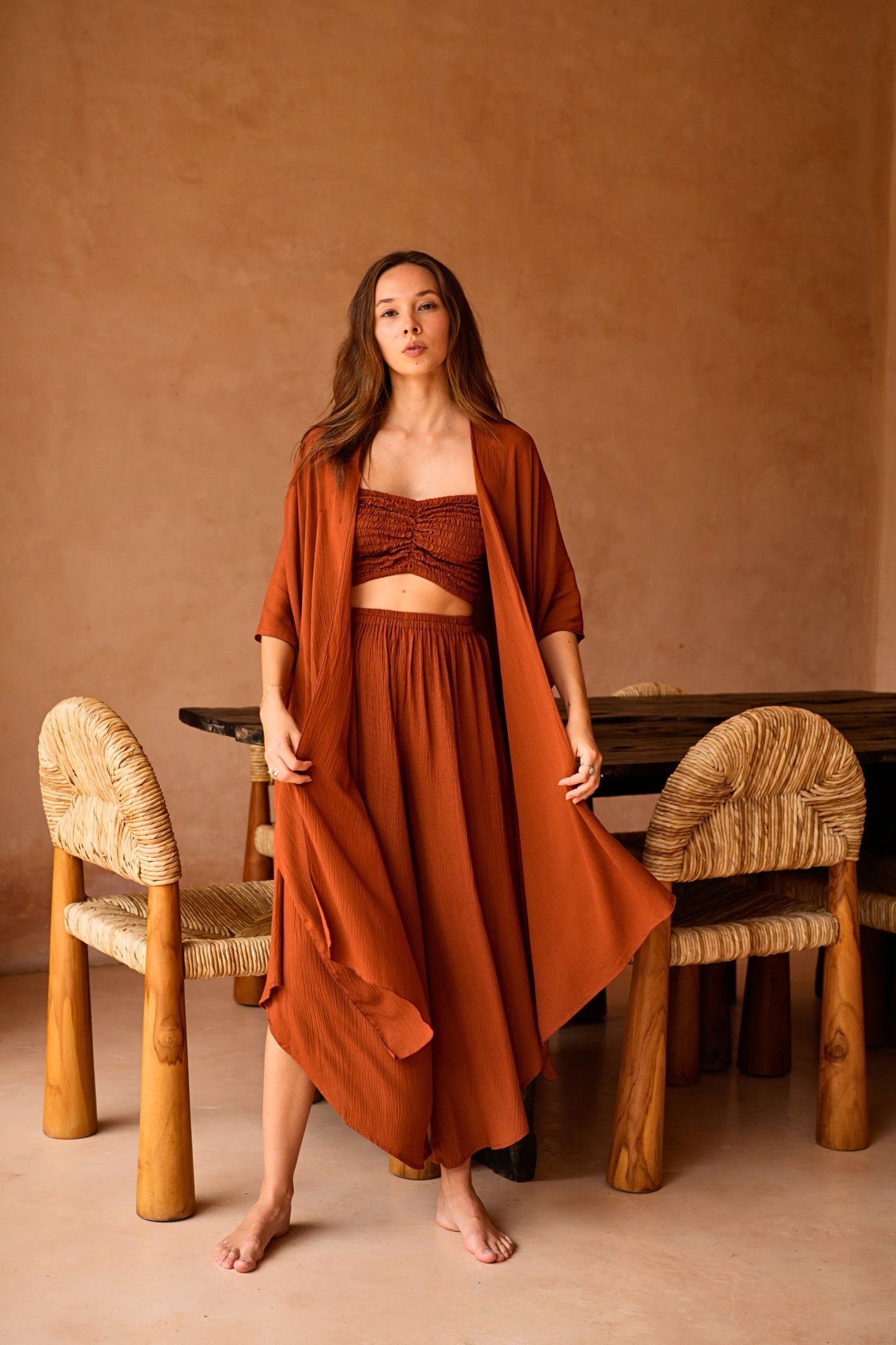 Kaia Flowy Kimono Wrap Duster