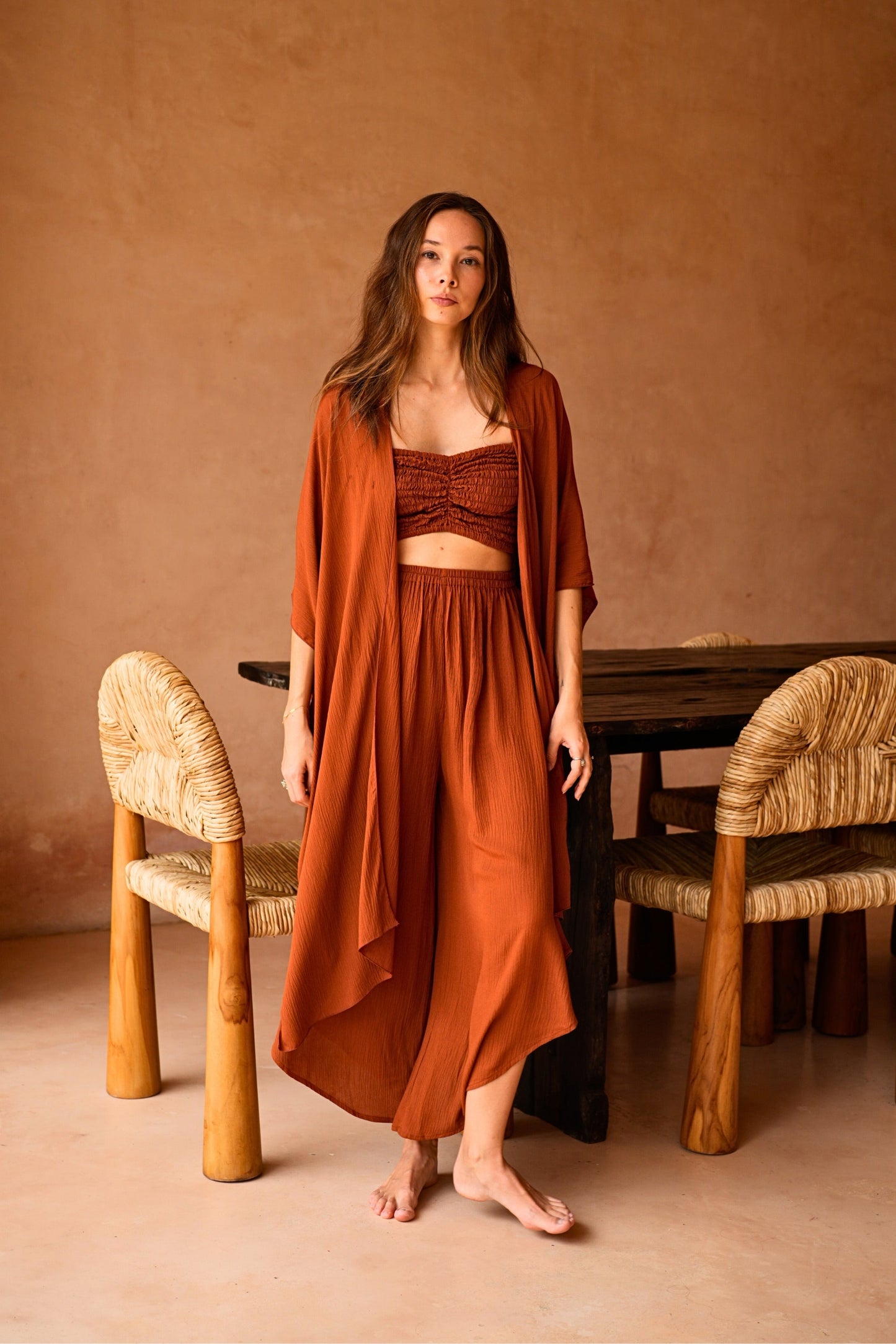 Kaia Flowy Kimono Wrap Duster