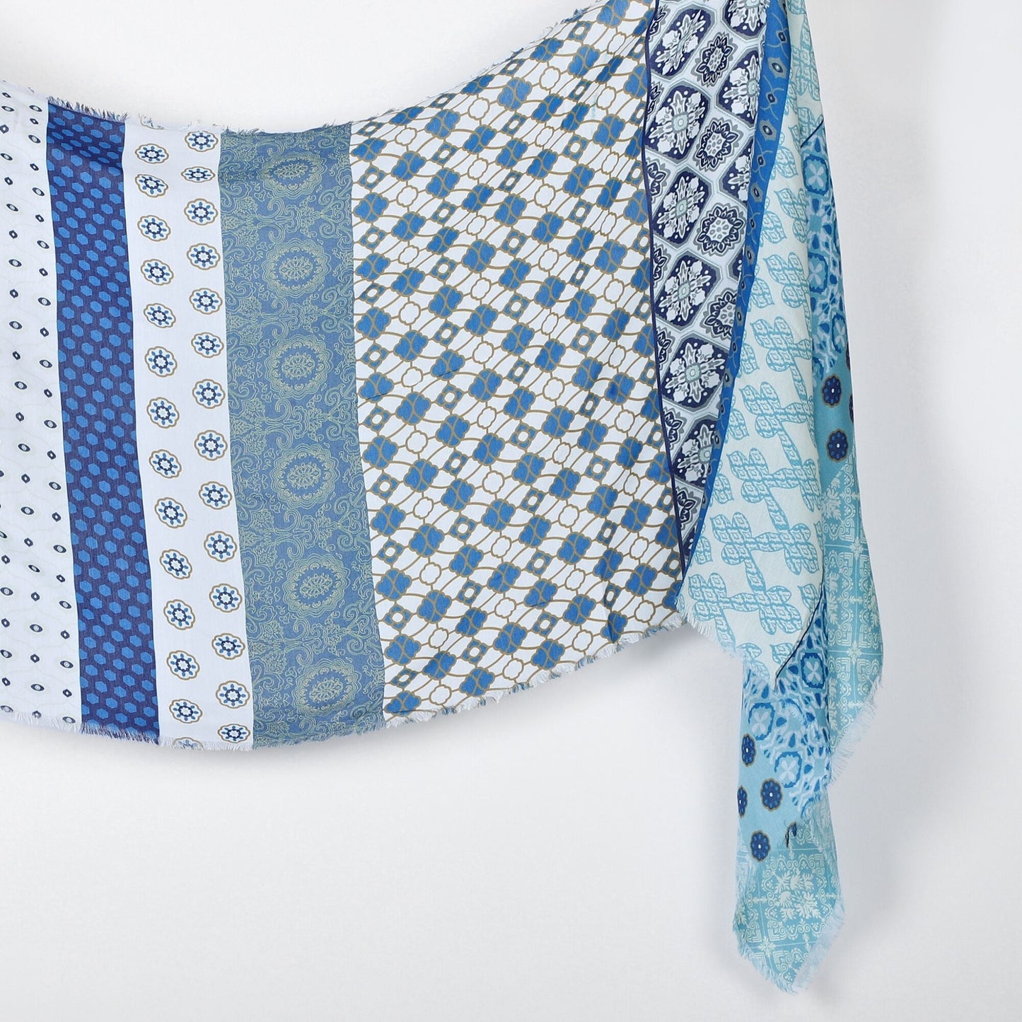 Santorini Patterned Wrap - Blue Multi