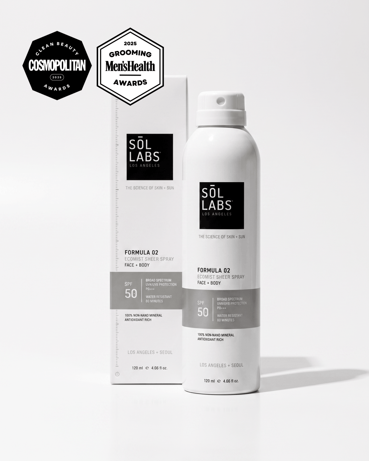 Ecomist Sheer Spray Mineral SPF 50 Face + Body Continuous Mist