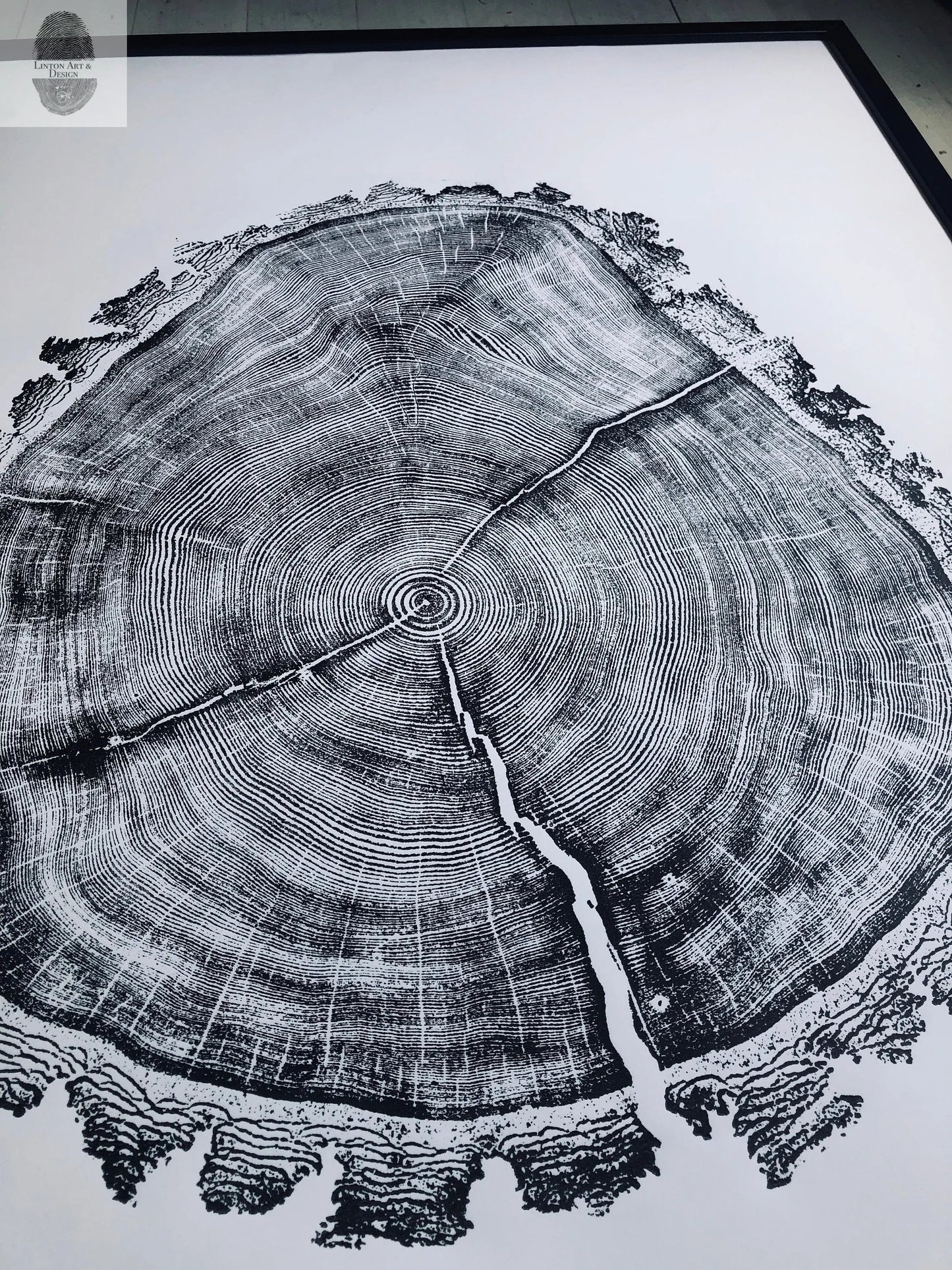 Utah Art, Tree Ring Print, Ski Art, Lumber, Shabby Tree, Wood Slice Wall Art, Natural Wood Slices