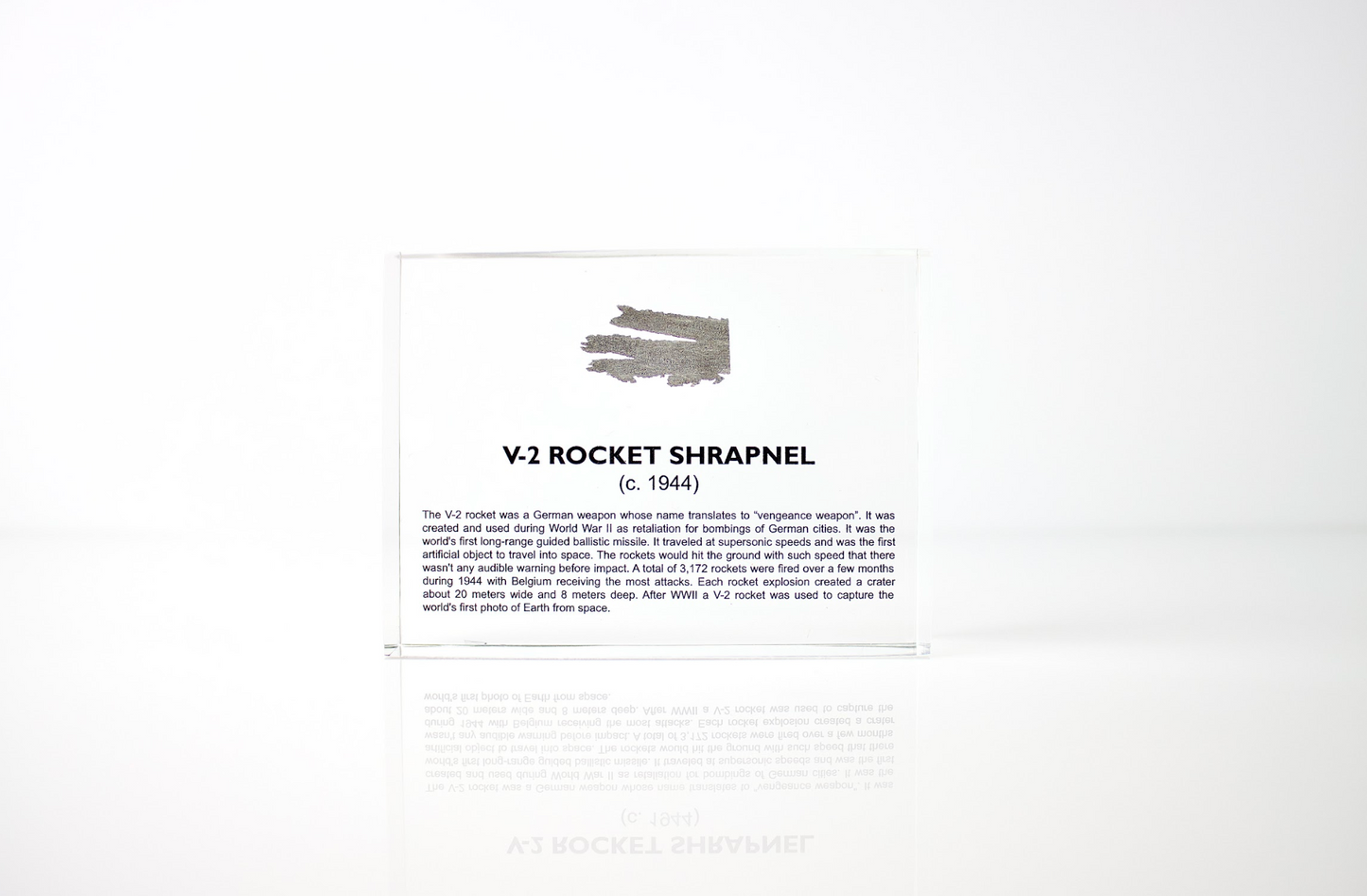 V-2 Rocket Shrapnel Artifact Display