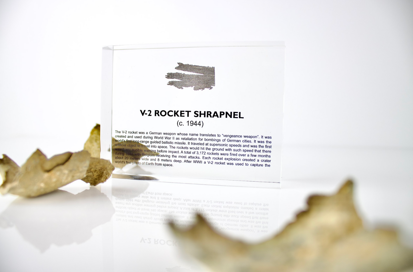 V-2 Rocket Shrapnel Artifact Display