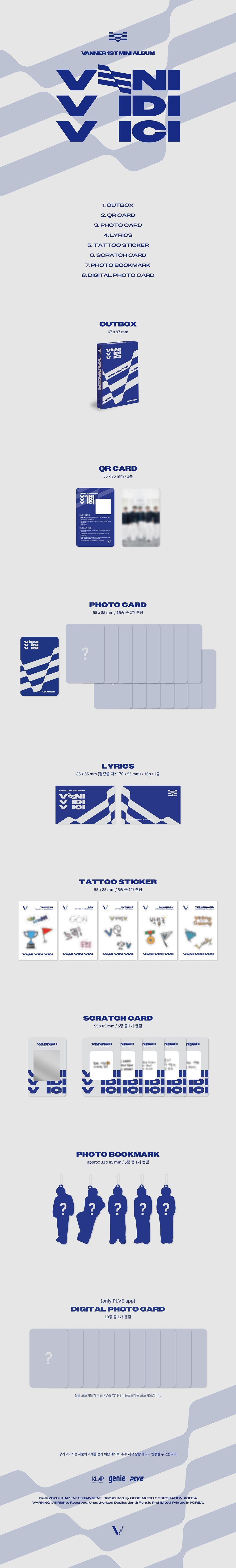 Vanner 1st Mini Album  - Veni Vidi Vici (Plve Ver.)