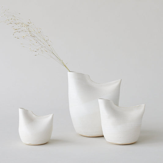 Bird Vase, White