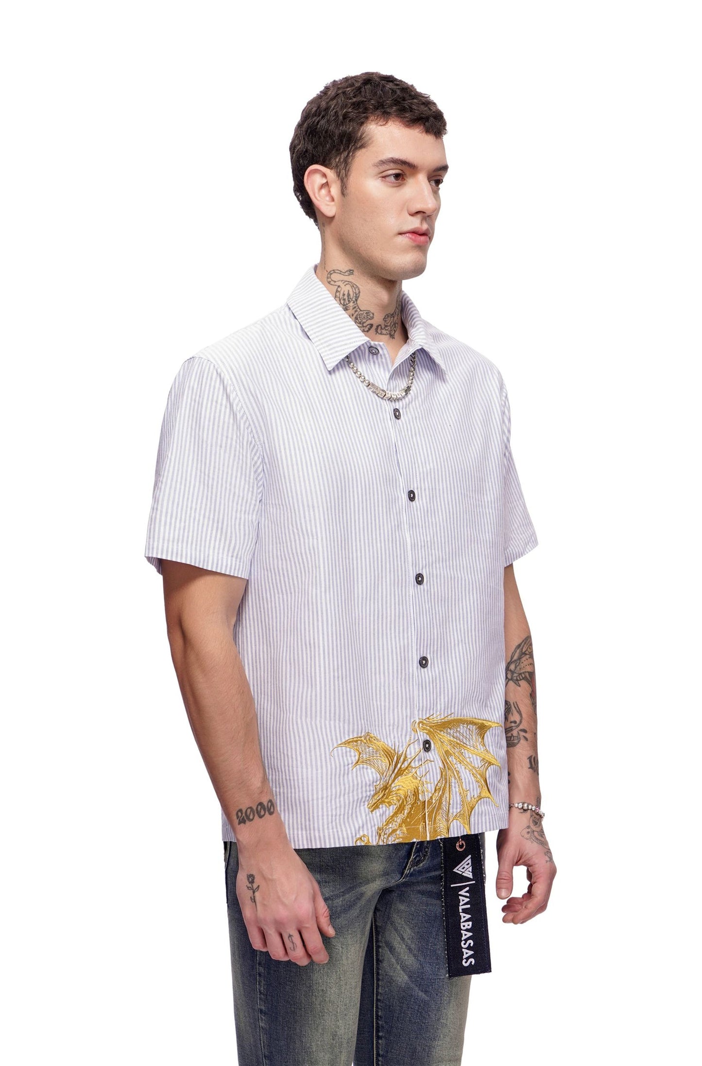 Valabasas Fugazi Button Down Shirt - White