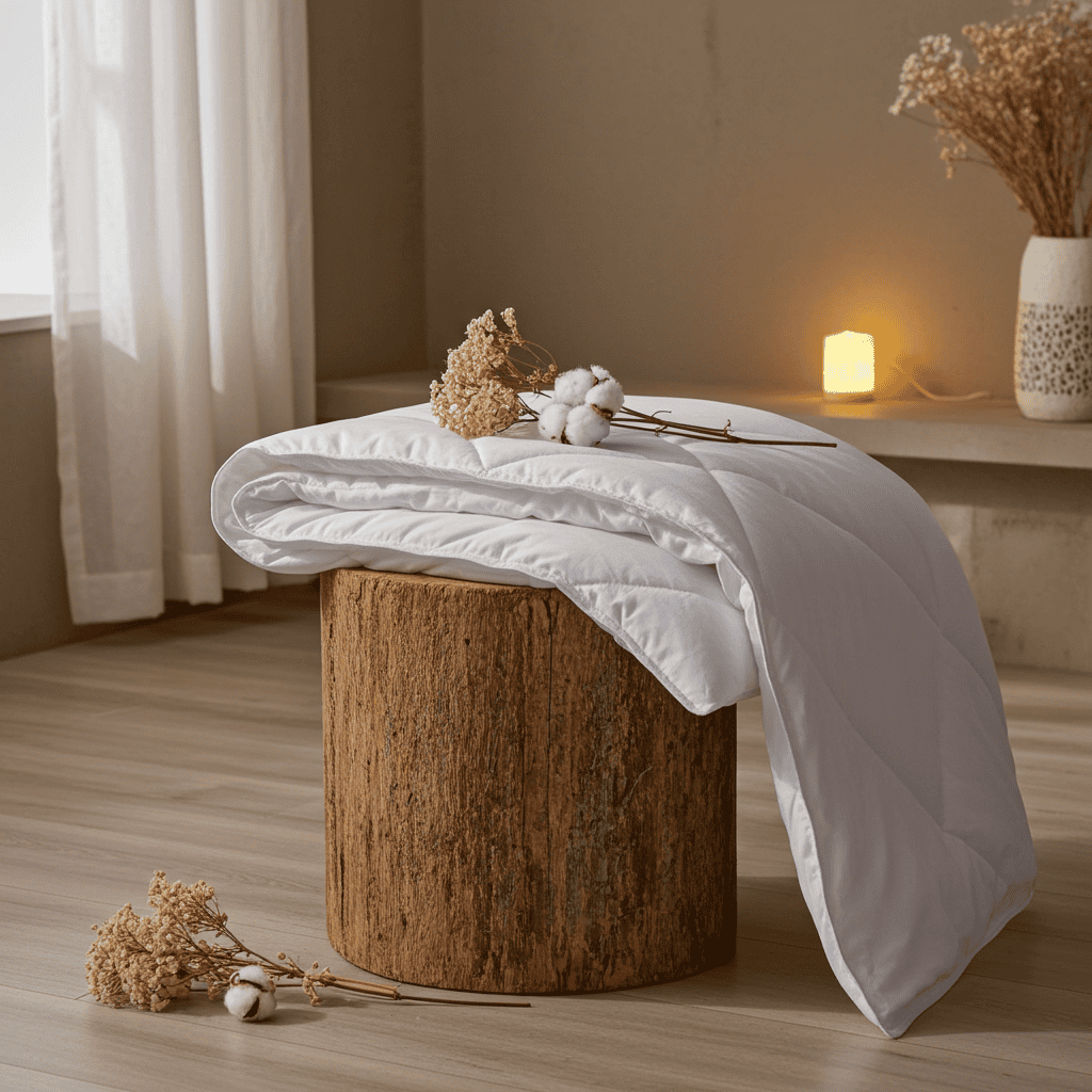 Vegan Kapok Duvet Insert with Organic Cotton Cover