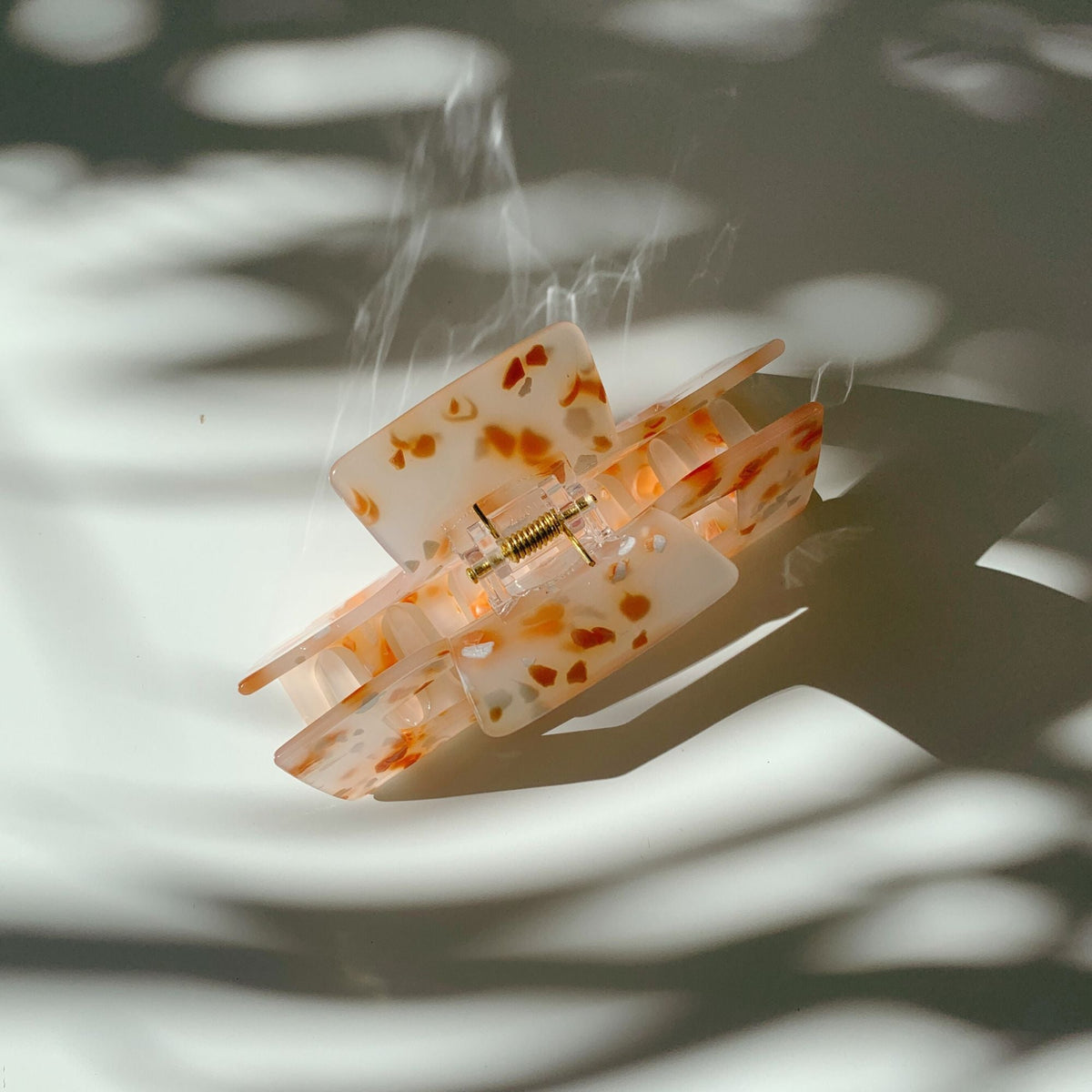 Velvet Claws Hair Clip | The Diana in Peach Confetti