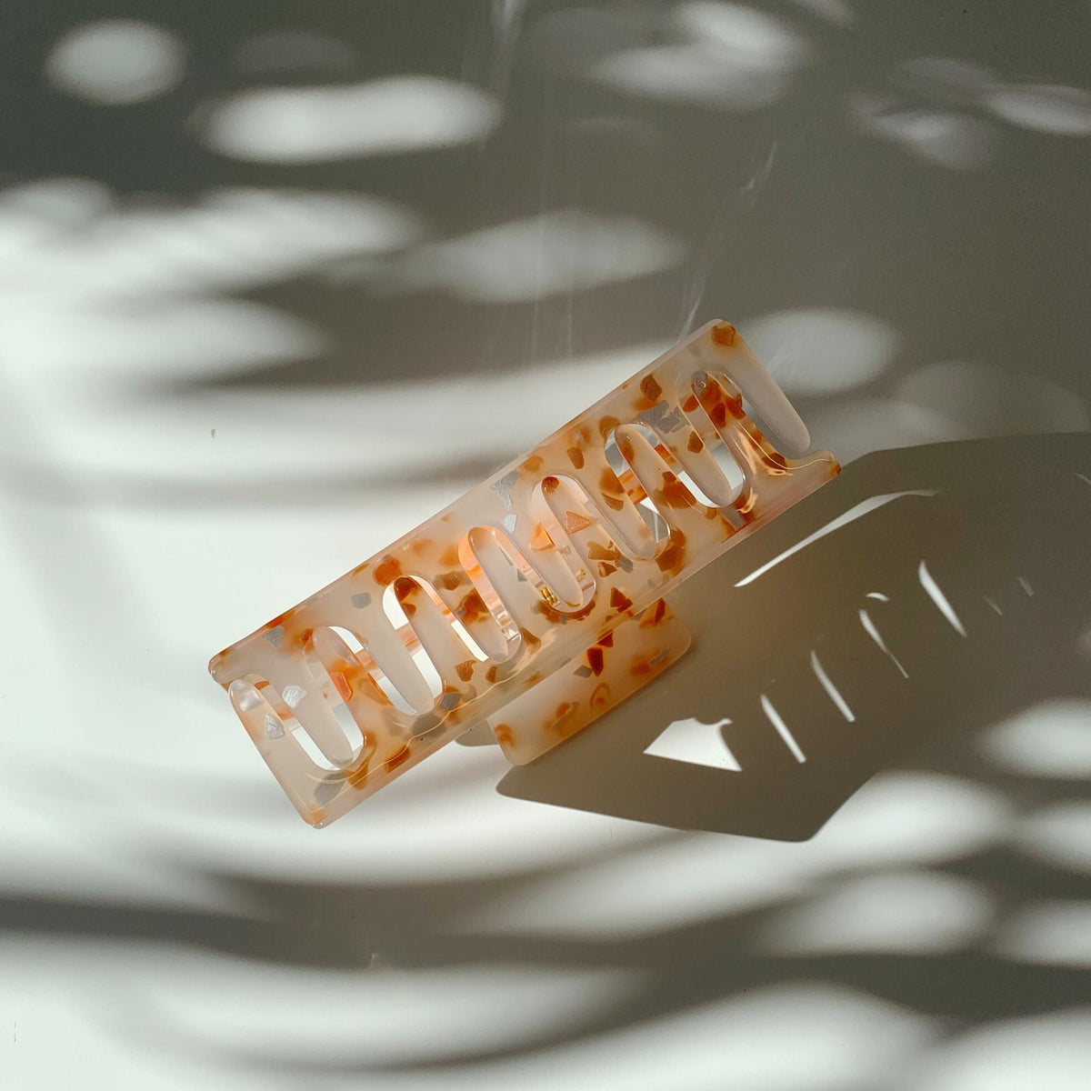 Velvet Claws Hair Clip | The Diana in Peach Confetti
