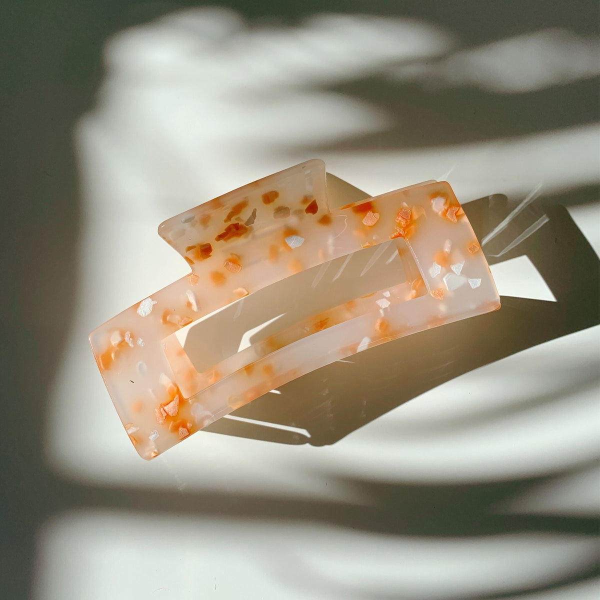 Velvet Claws Hair Clip | The Diana in Peach Confetti