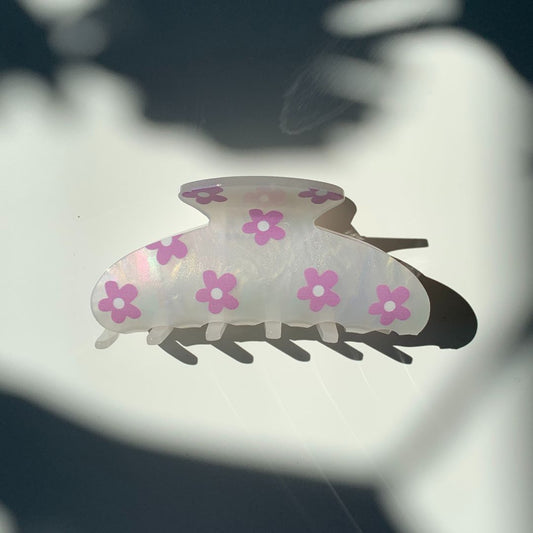 Velvet Claws Hair Clip | The McKenzie in Purple Flower Hair Claw