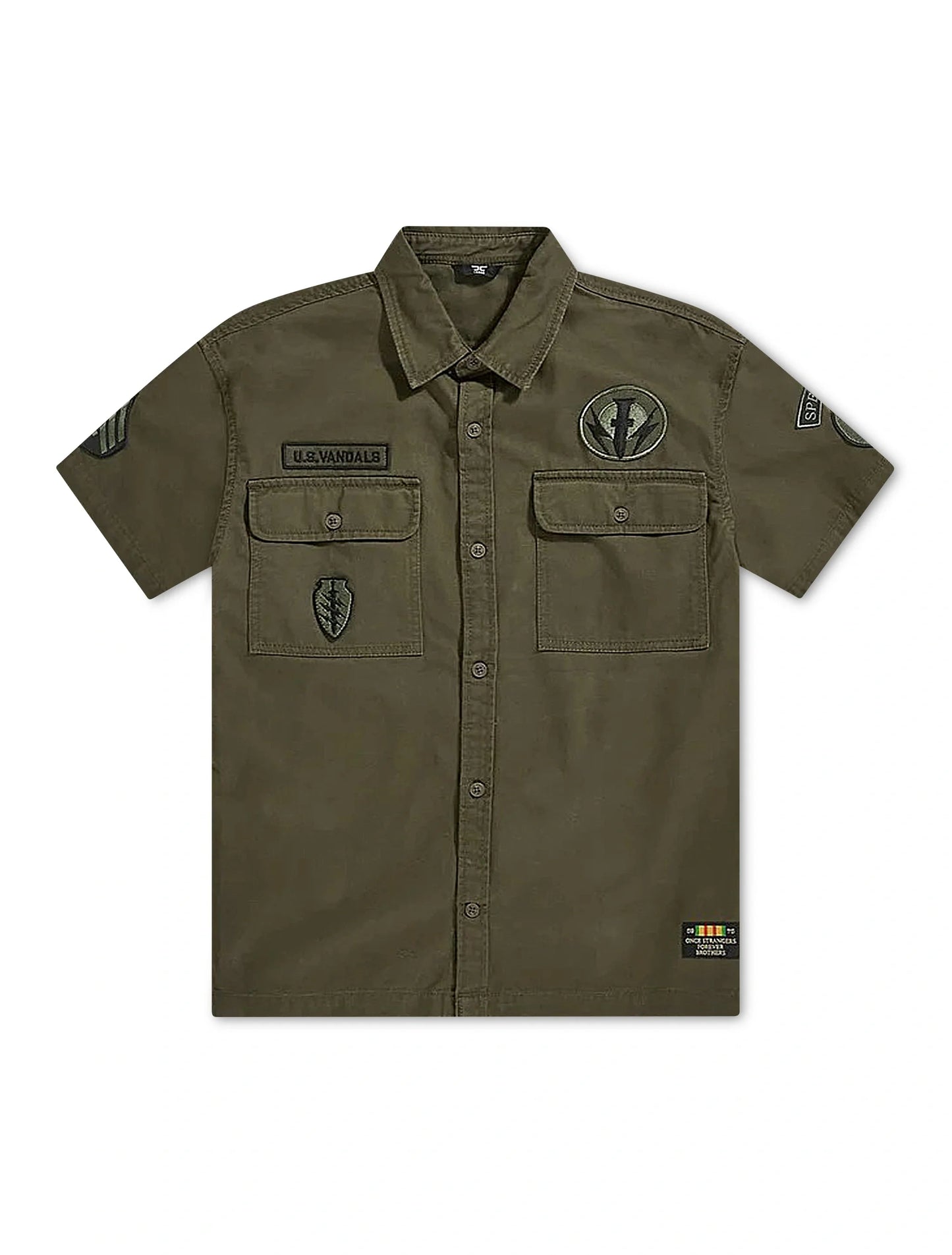 Jordan Craig Military Cargo Shirt - Army Green