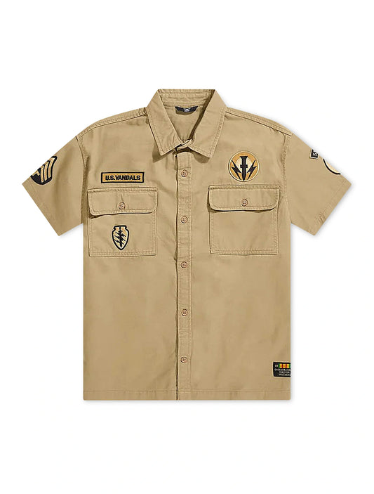 Jordan Craig Military Cargo Shirt - Khaki