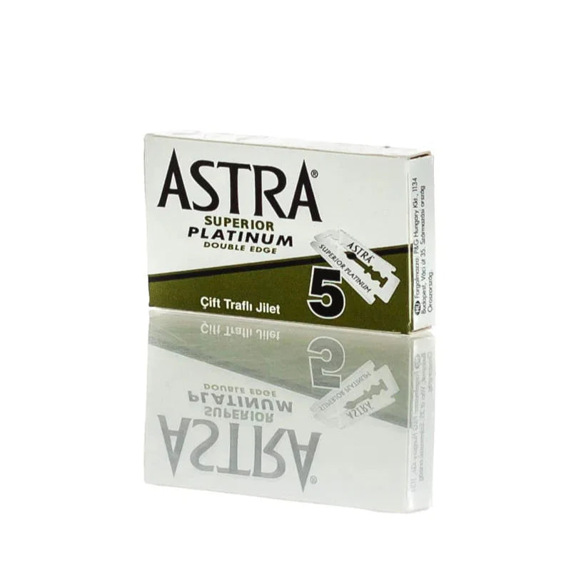 Astra Superior Platinum Double Edge Razor Blades - 5 Pack