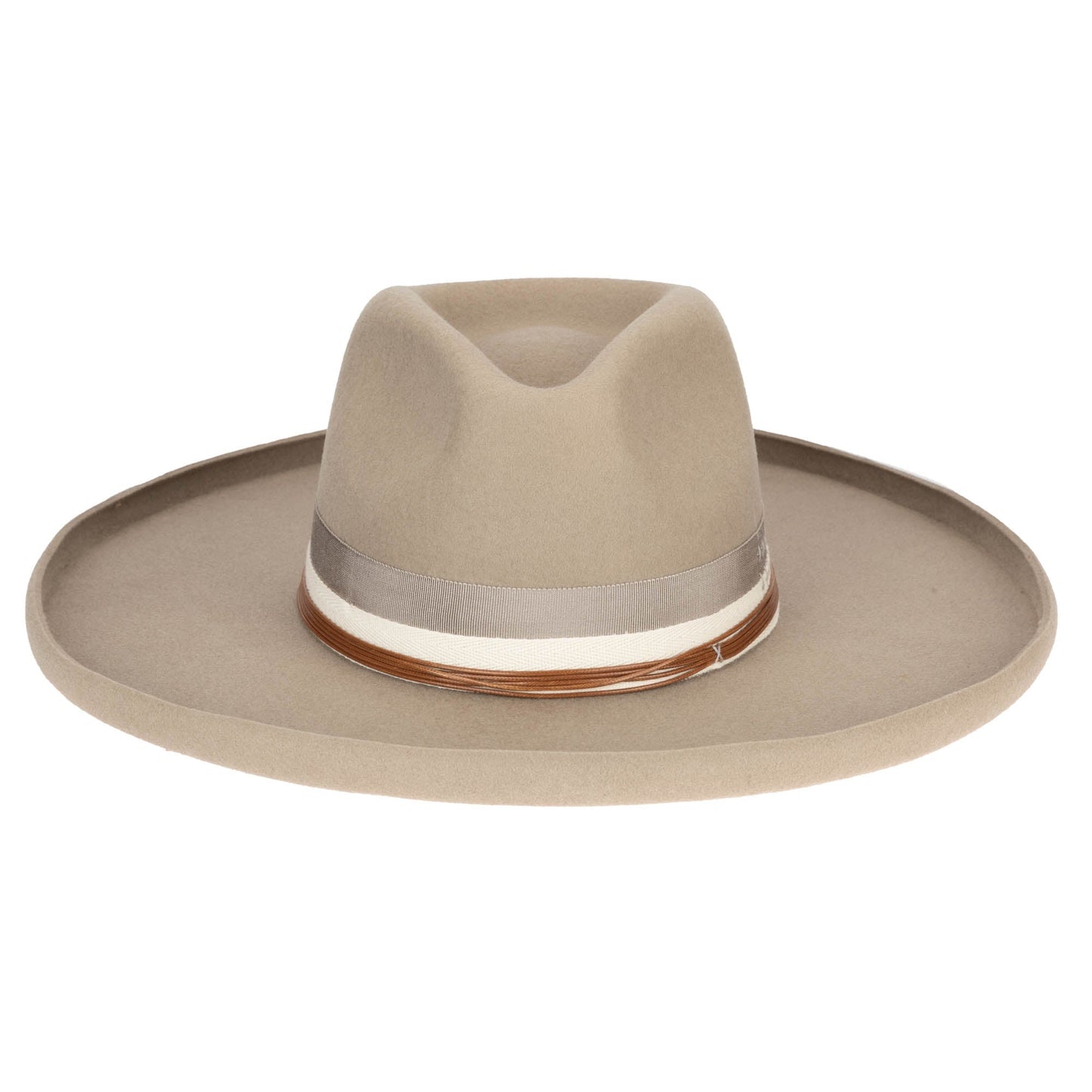 Nothing But Neutral Wool Felt Stiff Rolled Brim Fedora