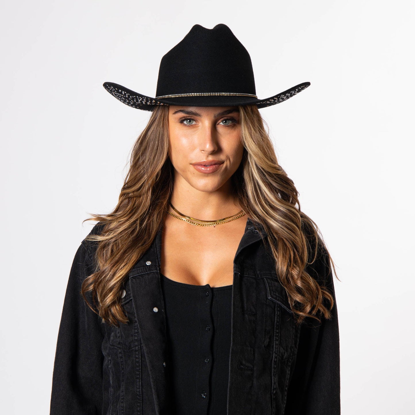Wilson - Wool Felt Cowboy with Rhinestone Studded Underbrim