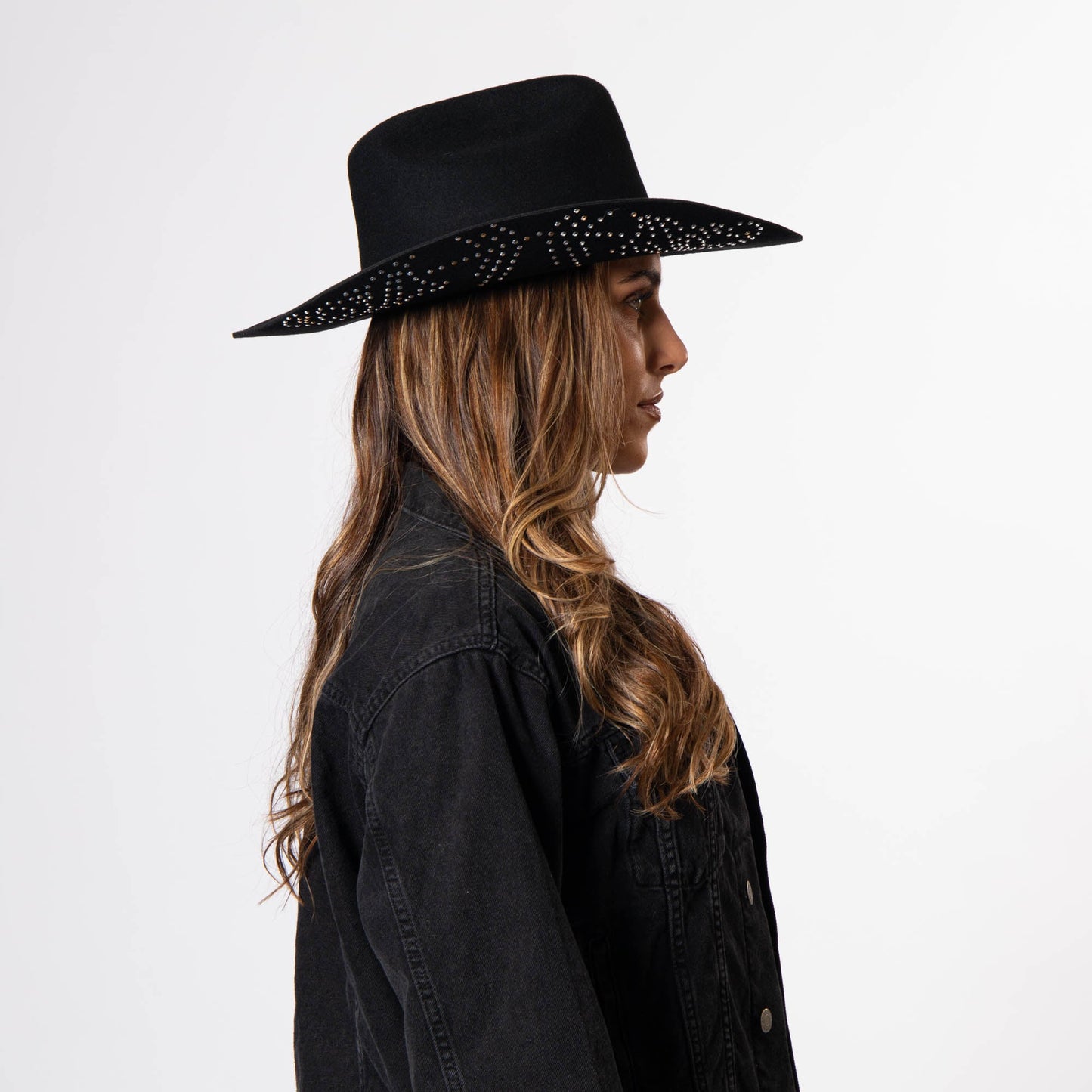 Wilson - Wool Felt Cowboy with Rhinestone Studded Underbrim