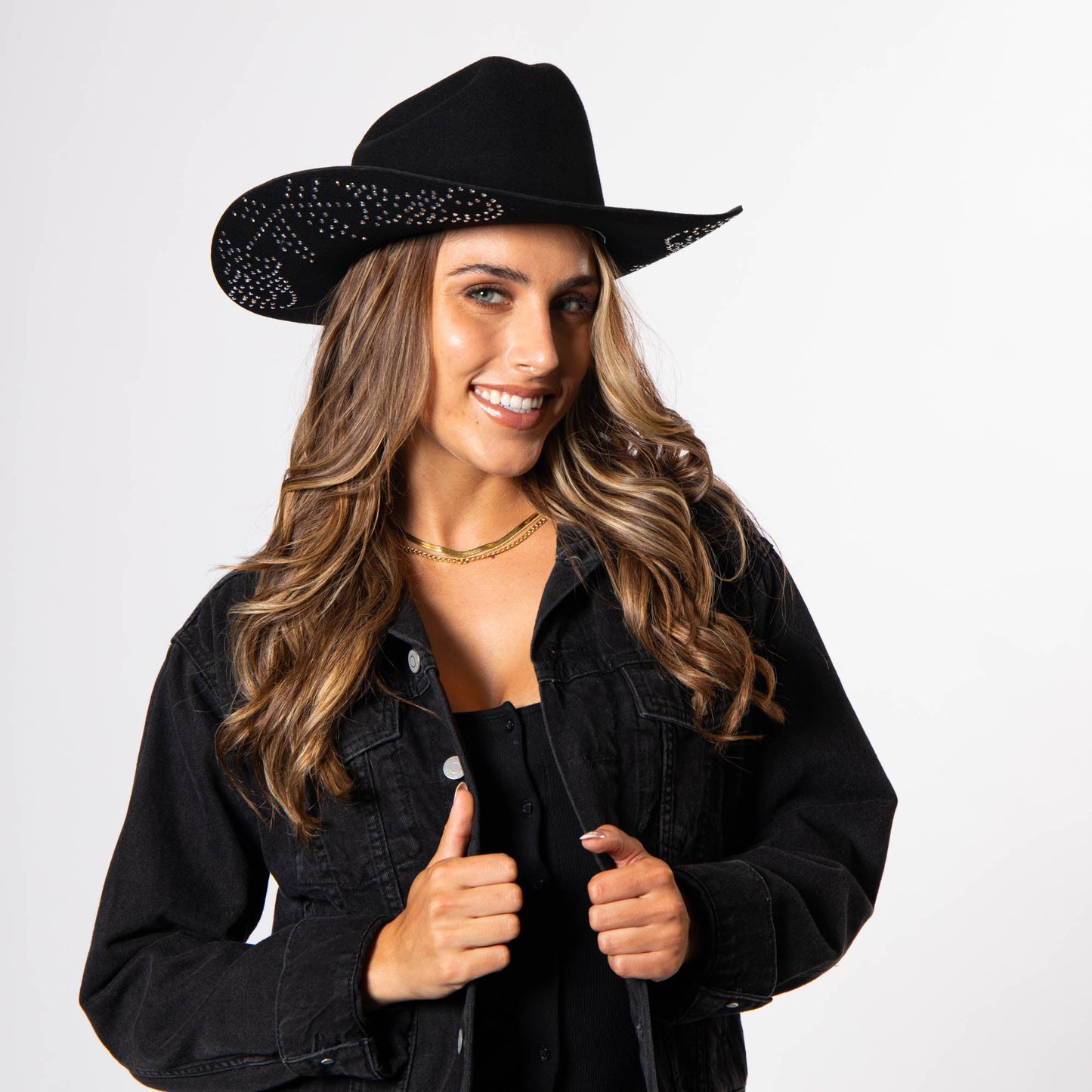 Wilson - Wool Felt Cowboy with Rhinestone Studded Underbrim