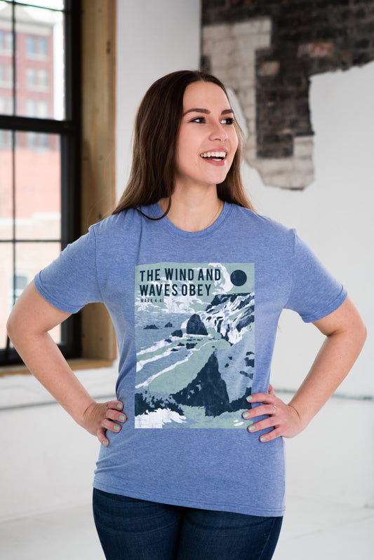 Wind and Waves Unisex Eco-Triblend Tee - Osadia Concept Store