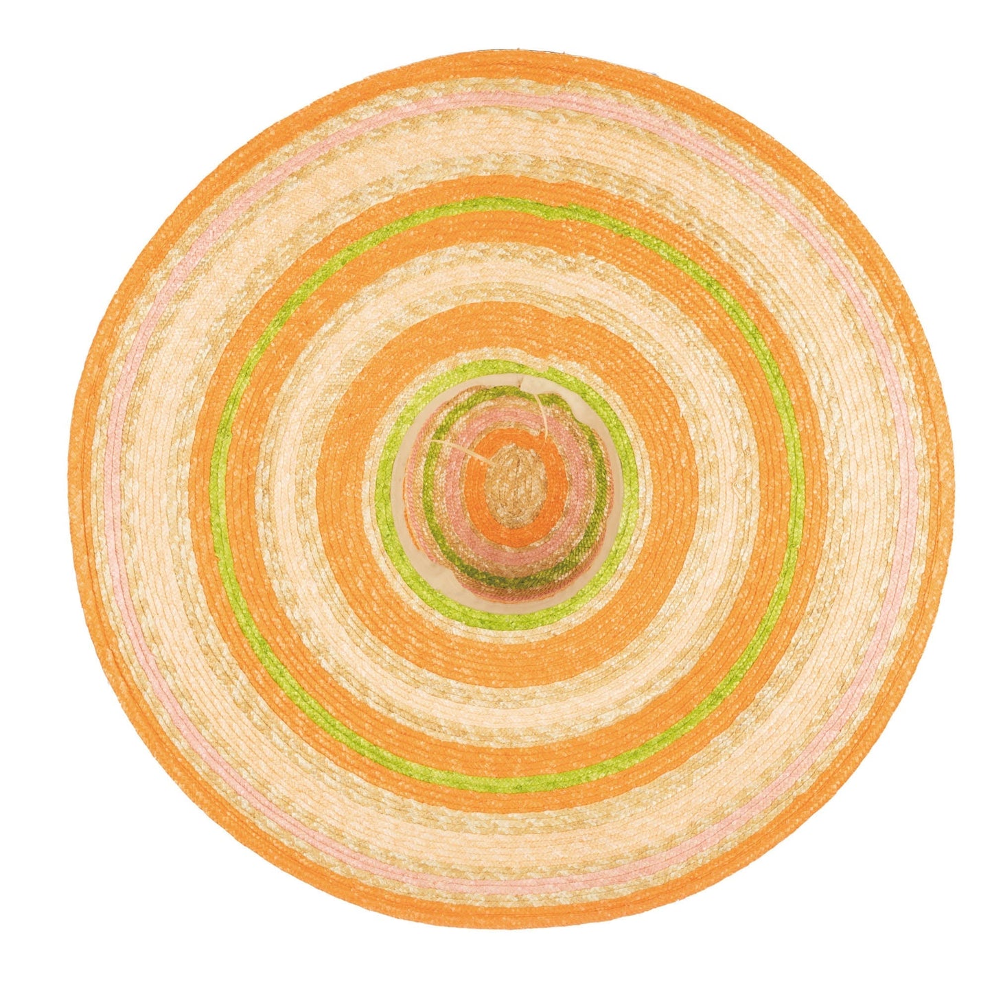 On Multi Holiday - Wheat Straw Stripe Wide Brim Sun Hat