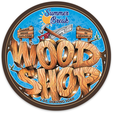 Summer Break Soaps Woodshop Shaving Soap 4oz
