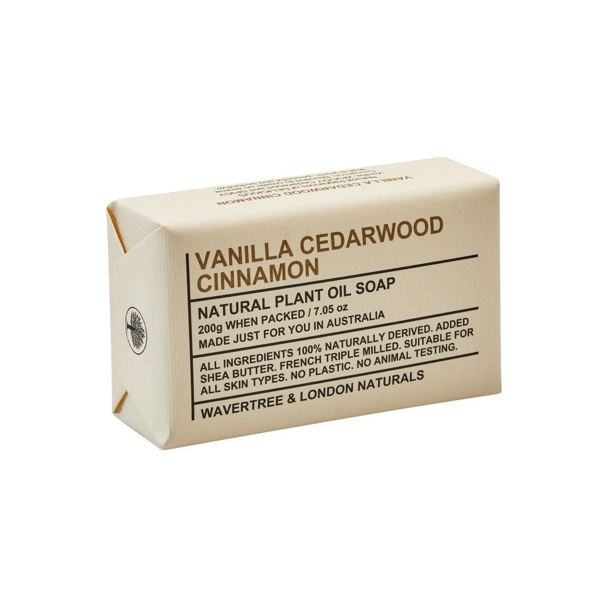 Wavertree & London Vanilla Cedarwood Cinnamon Natural Soap 7 Oz