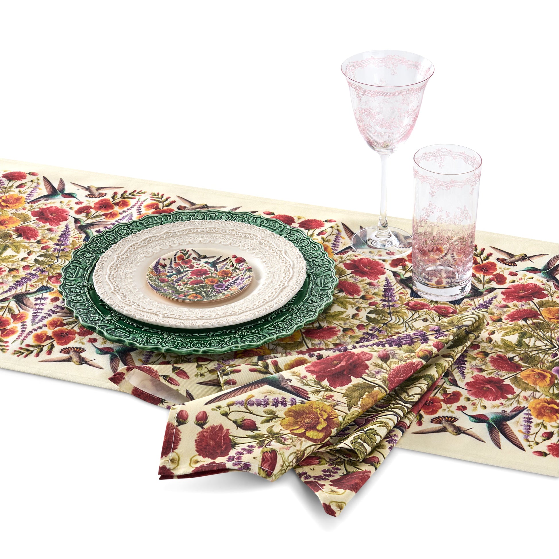 Hummingbirds Mini Birchwood Tray Set of 2 - Osadia Concept Store
