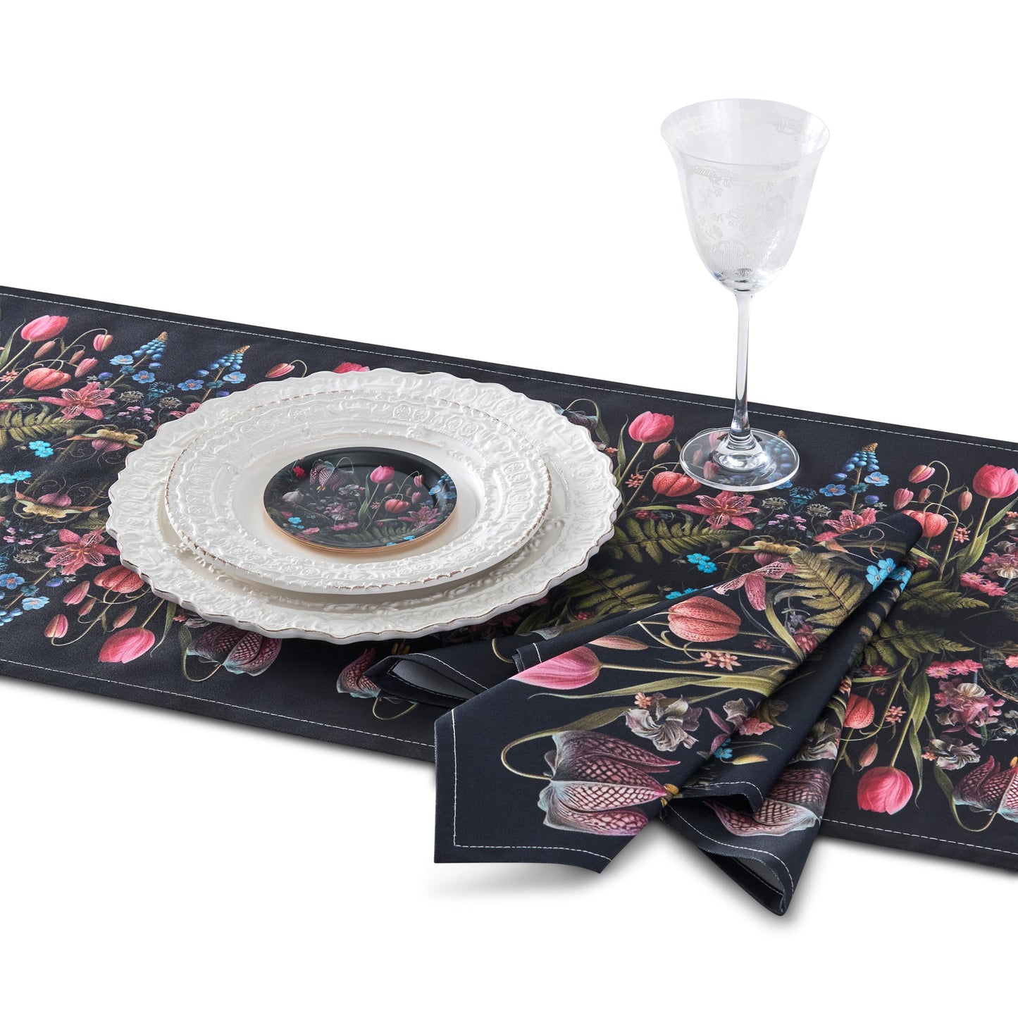 Kings Flower Mini Birchwood Tray Set of 2 - Osadia Concept Store