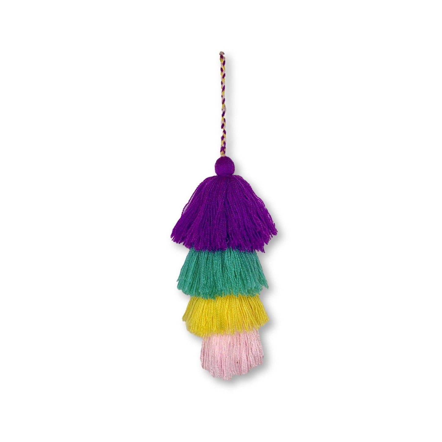 Waterfall Tassel Zipper Pull | Colorful Handmade Charm from Mexico