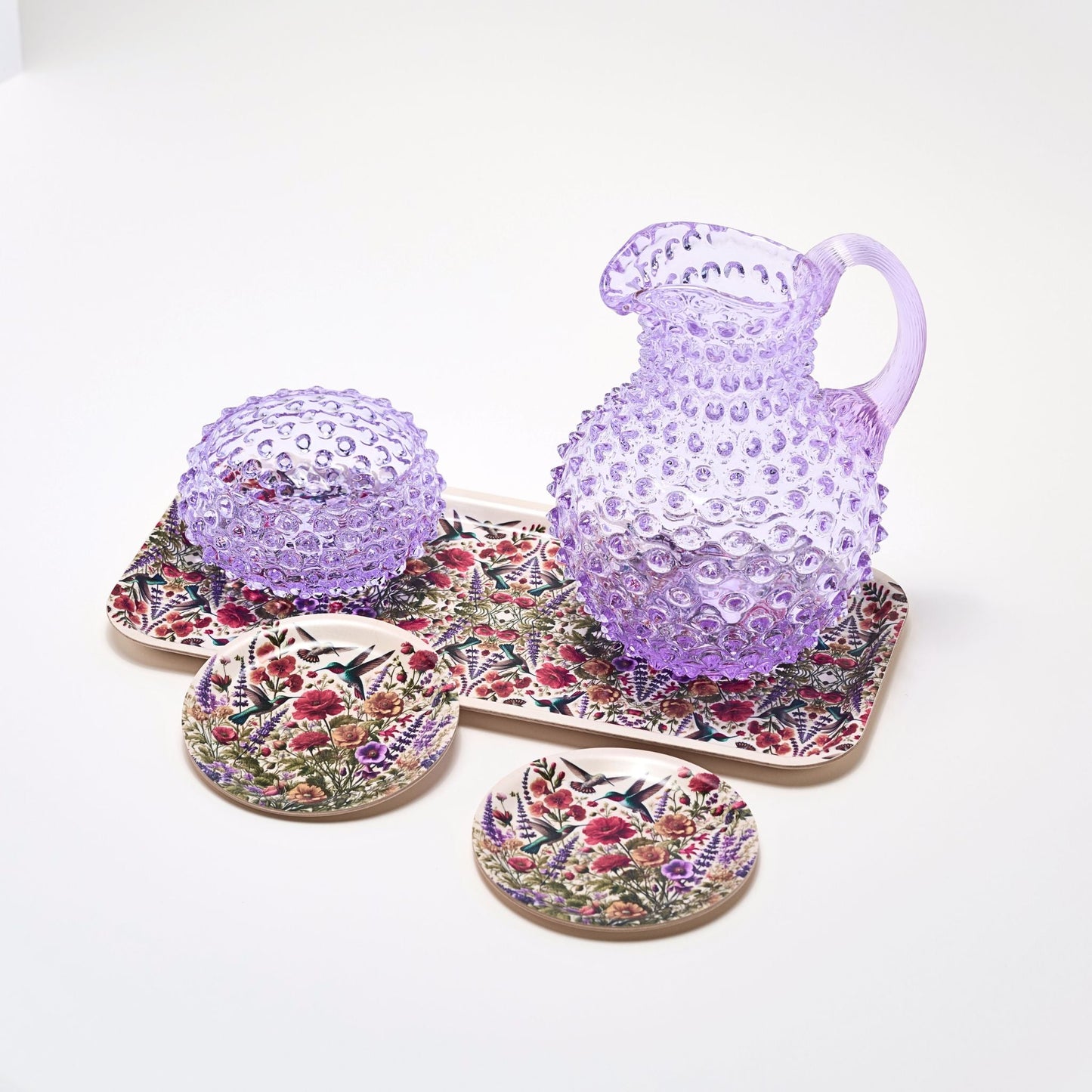 Hobnail Bowl - Small - Lilac Bloom