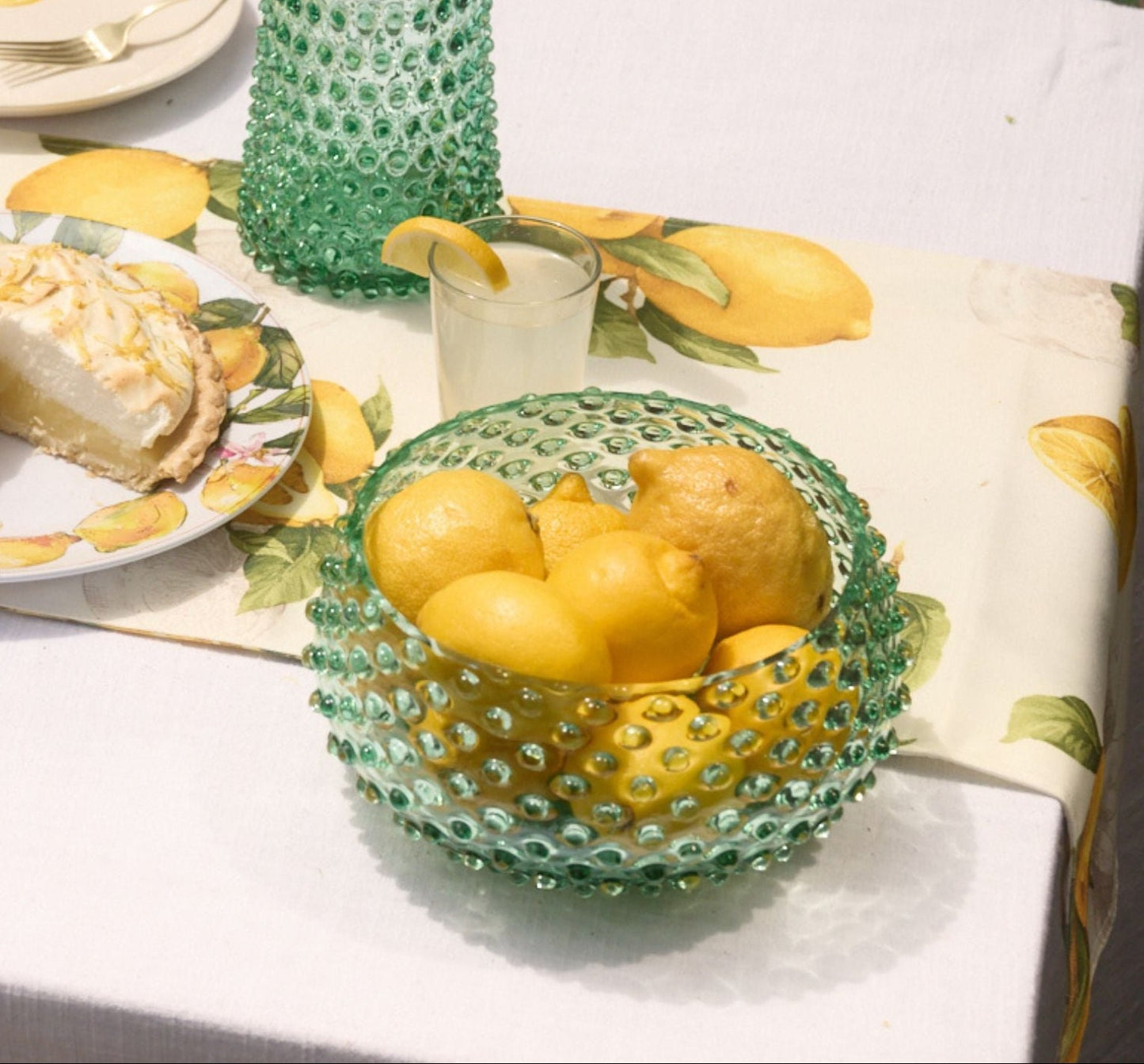 Hobnail Bowl - Large - Capri Sea