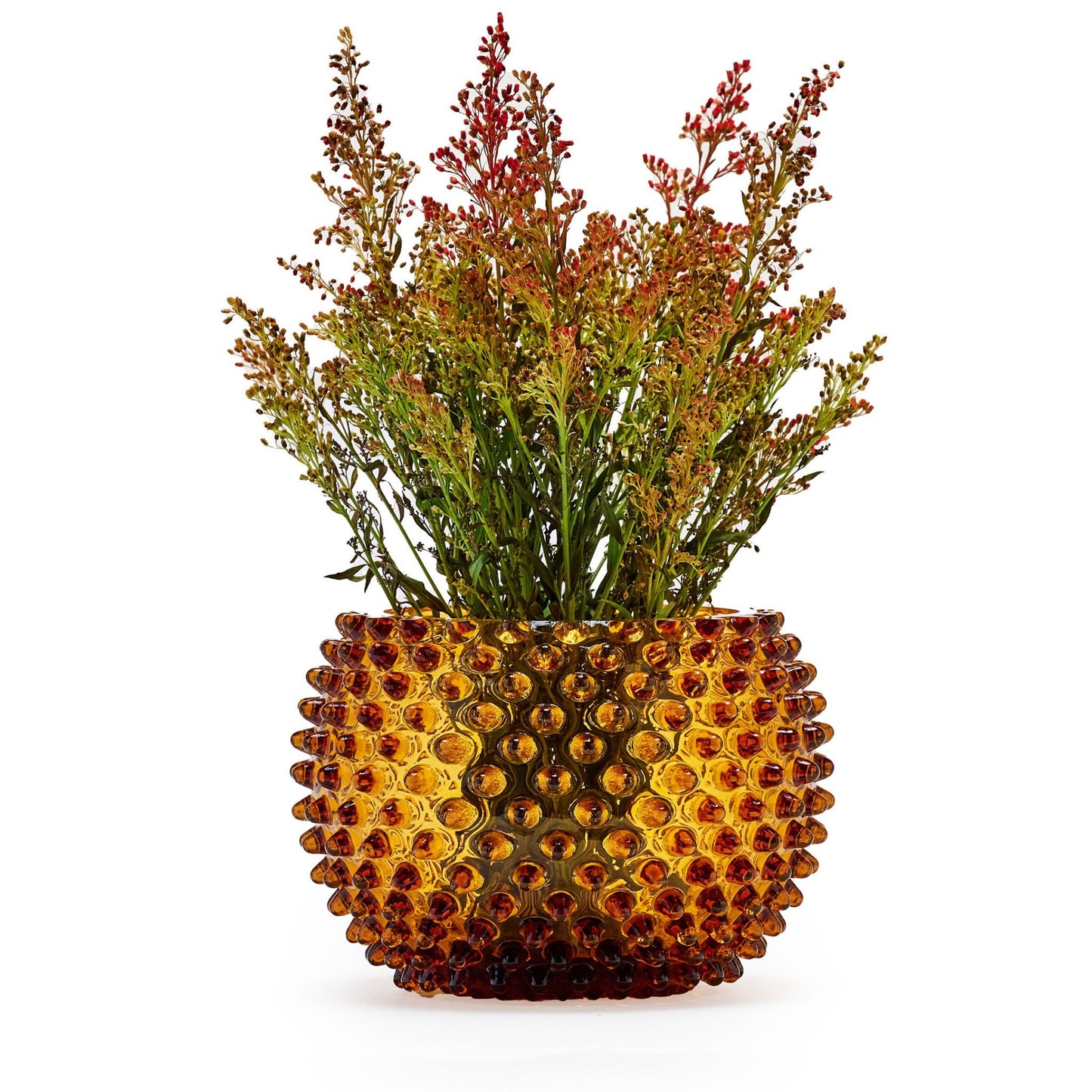 Hobnail Vase - Large - Saffron Light