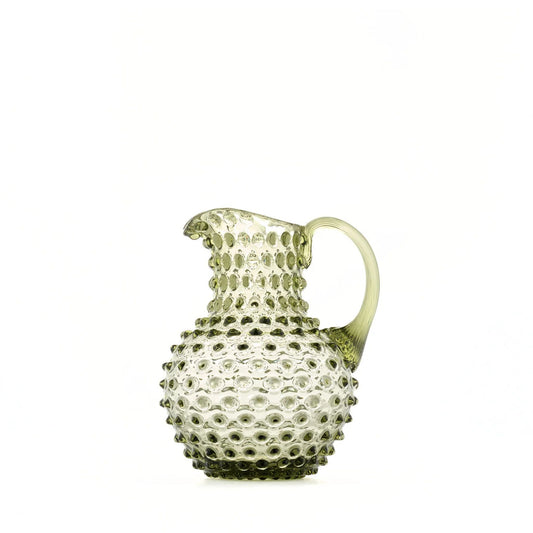 Hobnail Jug - Creamer - Moss Green