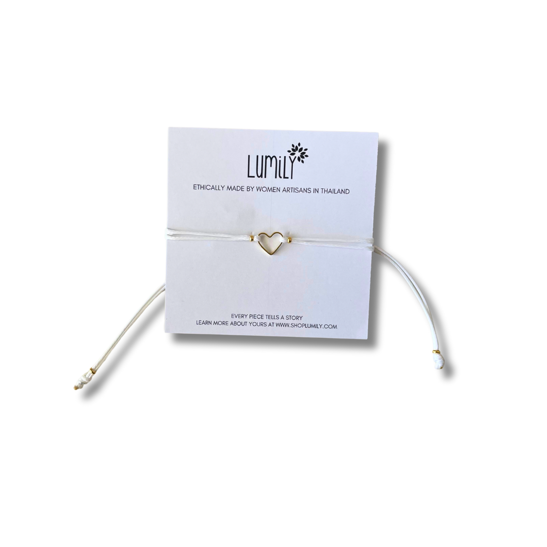 Heartstring Love Non-Tarnish Brass Heart Bracelet - Thailand - Osadia Concept Store