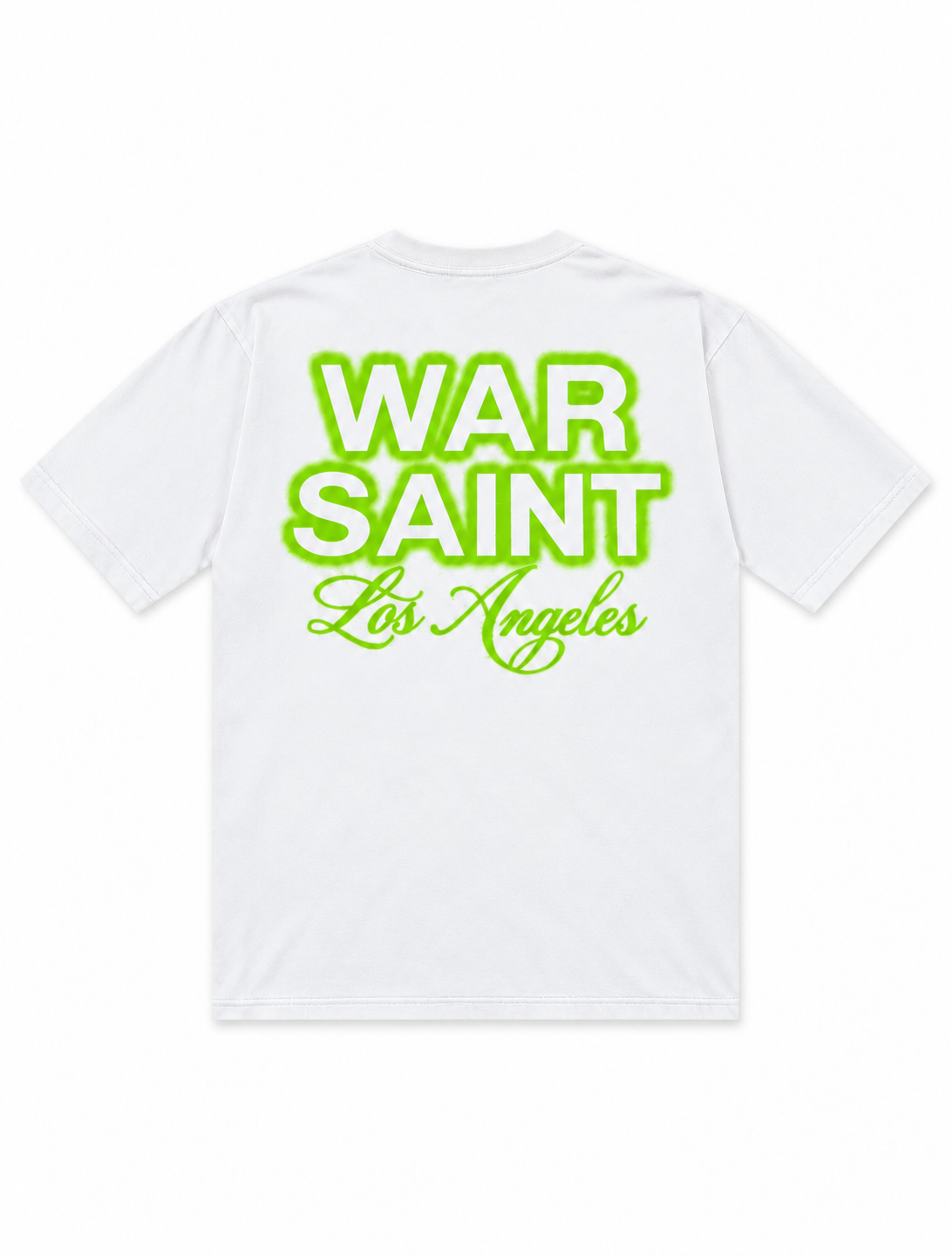 Warsaint Halloween Tee - White/Neon Green